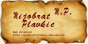 Mijobrat Plavkić vizit kartica